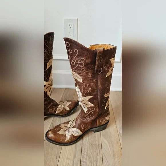**Rare** Old Gringo Embroidered Brown Razz Boots Size 9m - Picture 11 of 16